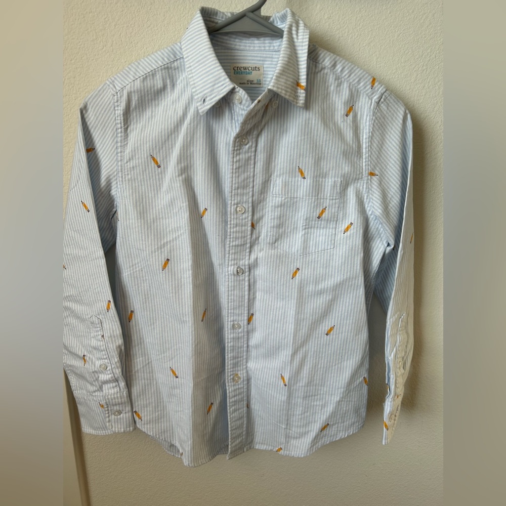J.Crew Crewcuts Boys Long Sleeve Shirt Size 10